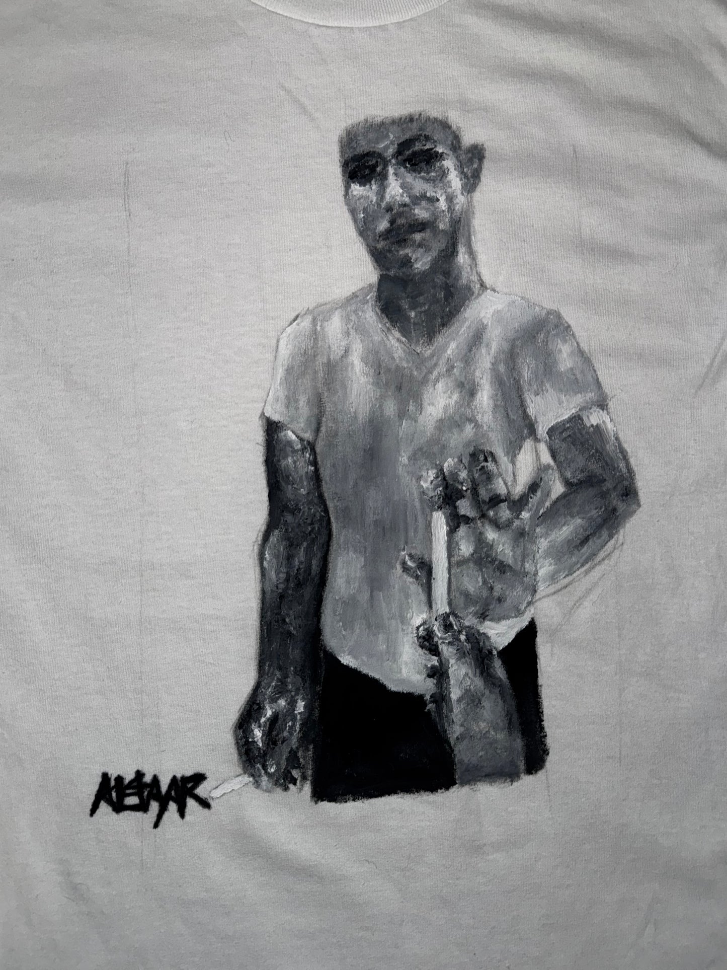 "I don't smoke" T-Shirt Hand-Painted