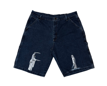 Kill Bill Carpenter Jean Shorts Hand-Painted