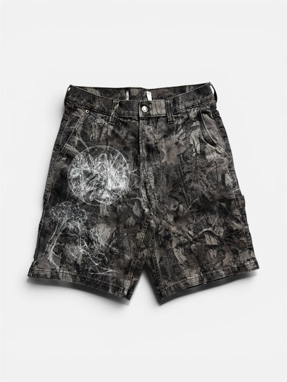 Hand-Painted Camo Jorts #2