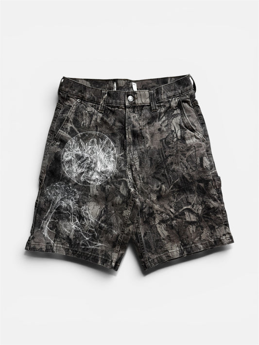 Hand-Painted Camo Jorts #2