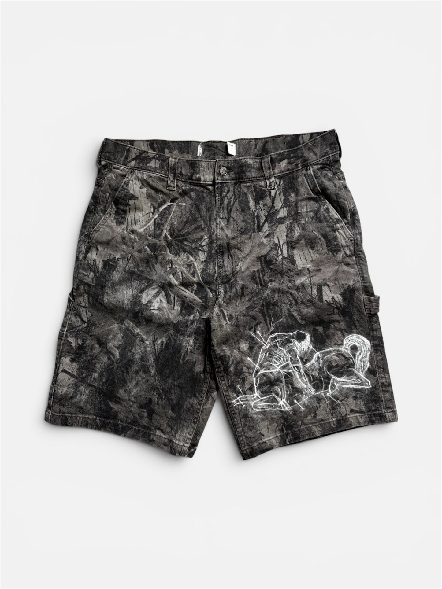 Hand-Painted Camo Jorts #4