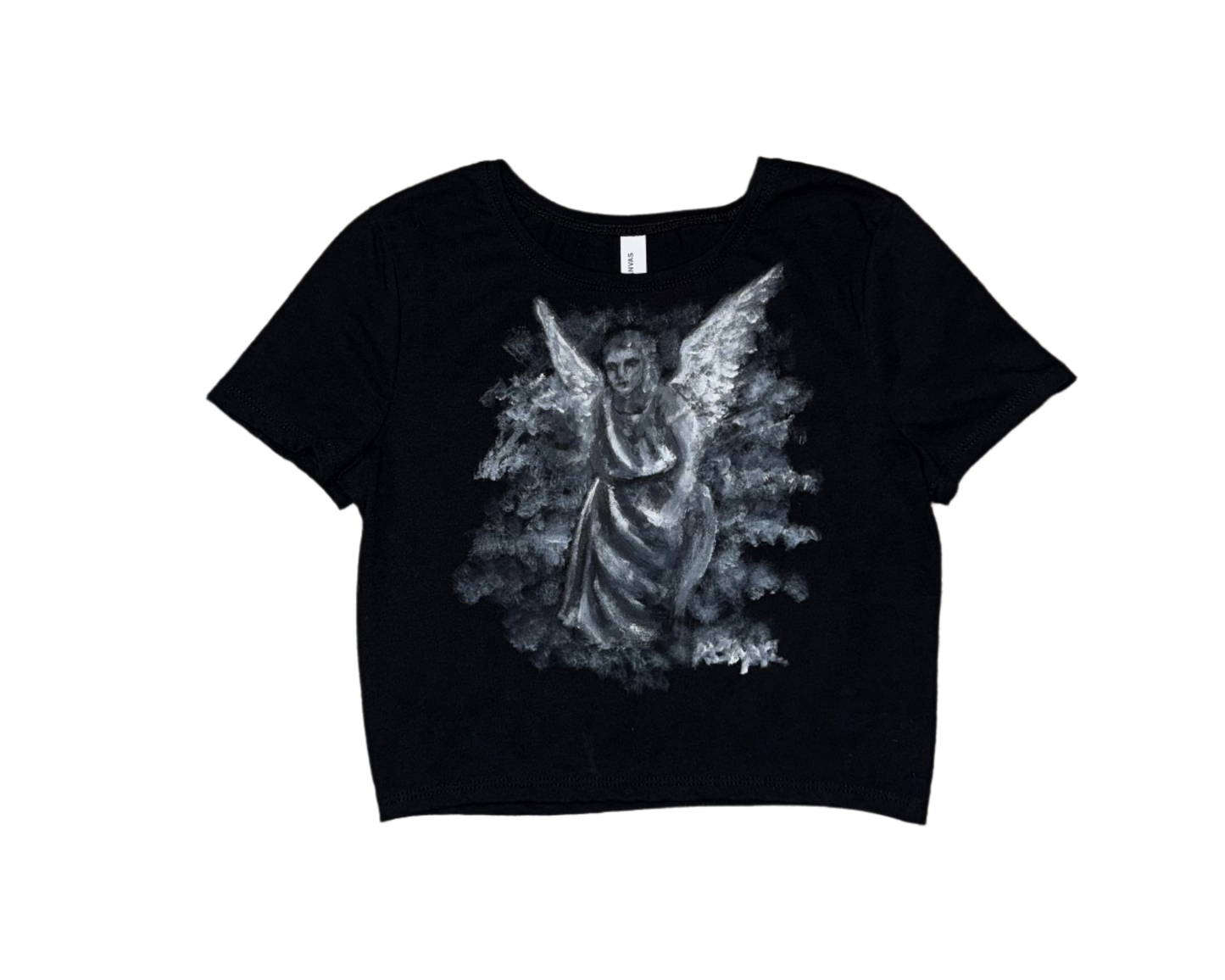 Angel Crop Top Hand-Painted